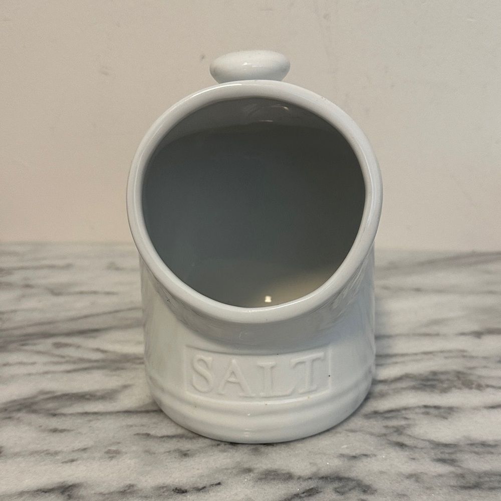 White porcelain Salt Cellar